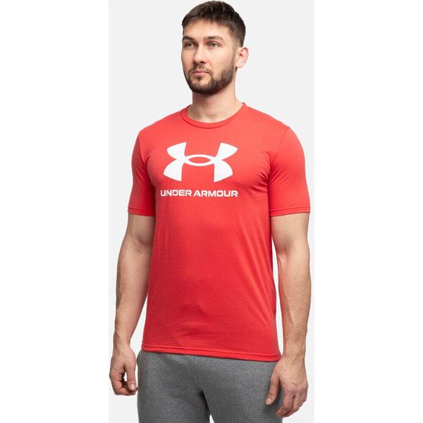 Koszulka sportowa męska Under Armour Sportstyle. Czerwone t-shirty sportowe męskie Under Armour, l, bez ramiączek. Za 142.84 zł.