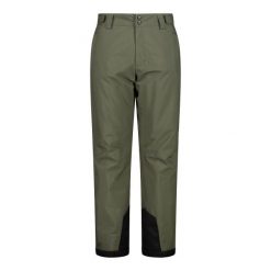 Spodnie męskie narciarskie CMP 33W1157. Zielone spodnie materiałowe męskie CMP, bez wzorów, sportowe. Za 435.50 zł.