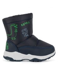 Peppa Pig Śniegowce CM-AW24-335PP Granatowy. Niebieskie buty zimowe chłopięce peppa pig, z materiału. Za 99.99 zł.