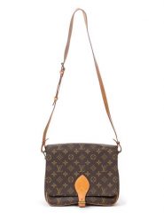 Louis Vuitton Torebka "Cartouchiere GM" w kolorze brązowym - 25 x 21 x 7 cm rozmiar: onesize. Brązowe torebki klasyczne damskie Louis Vuitton, bez wzorów, z materiału, bez dodatków. Za 3,145.99 zł.