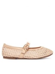 Patrizia Pepe Baleriny PPK325.02 Beżowy. Brązowe baleriny dziewczęce Patrizia Pepe, bez wzorów, z materiału. Za 329.99 zł.