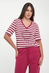 T-shirt damski w paski LIU JO. T-shirty damskie Liu Jo, xs, bez wzorów, bez kołnierzyka. Za 299.00 zł.