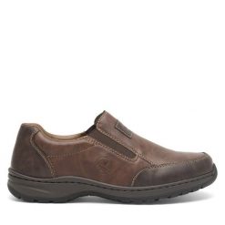Półbuty Rieker. Brązowe półbuty męskie Rieker, bez zapięcia. Za 349.99 zł.