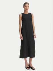 Marella Sukienka letnia Velo 2615221352 Czarny Regular Fit. Czarne sukienki damskie Marella, na lato, bez wzorów, ze lnu, bez kołnierzyka, bez ramiączek. Za 689.99 zł.