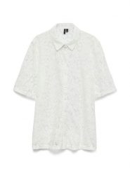Vero Moda Bluzka w kolorze białym rozmiar: L. Białe bluzki damskie Vero Moda, l, bez wzorów, z koronki, bez kołnierzyka, bez ramiączek. Za 119.95 zł.