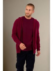 Perfect Cashmere Kaszmirowy kardigan "Eldo" w kolorze bordowym rozmiar: XL. Czerwone kardigany męskie Perfect Cashmere, xl, bez wzorów, z kaszmiru, bez kołnierzyka. Za 456.99 zł.