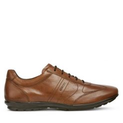 Półbuty Geox. Brązowe półbuty męskie Geox, bez zapięcia. Za 499.99 zł.