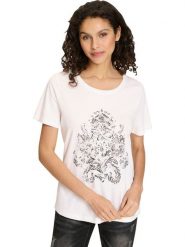 Heine Koszulka w kolorze białym rozmiar: 44. Białe t-shirty damskie Heine, bez wzorów, z bawełny, bez kołnierzyka. Za 78.99 zł.