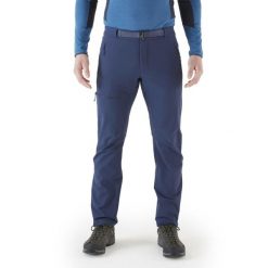Spodnie softshellowe męskie Rab Incline AS Pants. Niebieskie spodnie materiałowe męskie RAB, bez wzorów. Za 474.99 zł.