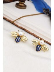 L'Atelier de Gaia Pozłacane kolczyki-wkrętki z perłami i cyrkoniami rozmiar: onesize. Białe kolczyki damskie L'Atelier de Gaia, z cyrkonią, pozłacane. Za 121.80 zł.