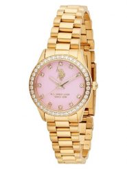 U.S. Polo Assn. Zegarek kwarcowy w kolorze złoto-jasnoróżowym rozmiar: onesize. Czerwone, analogowe zegarki damskie U.S. Polo Assn., ze stali. Za 434.99 zł.