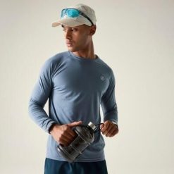 Męska koszulka z długim rękawem Agile do wędrówek. Niebieskie koszulki męskie z długim rękawem Dare 2b, m, z lyocellu. Za 199.99 zł.