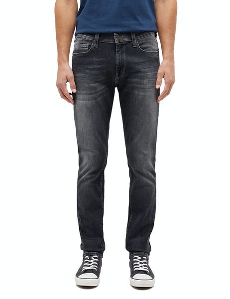 Męskie Spodnie Jeansowe Mustang Style Vegas Slim Denim Black 1014856 4000 883. Czarne spodnie materiałowe męskie Mustang, bez wzorów, z denimu. Za 219.99 zł.