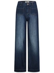 Sublevel Dżinsy - Comfort fit - w kolorze granatowym rozmiar: XS. Niebieskie jeansy damskie Sublevel, z podwyższonym stanem. Za 131.74 zł.