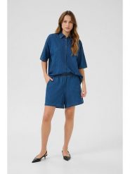 CULTURE Koszula dżinsowa w kolorze niebieskim rozmiar: L. Niebieskie koszule damskie Culture, l, bez wzorów, bez kołnierzyka, bez ramiączek. Za 88.43 zł.