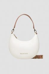 VALENTINO Biała torebka księżyc Alexia Hobo Bag SS26. Białe torebki klasyczne damskie Valentino by Mario Valentino, bez wzorów, bez dodatków. W wyprzedaży za 336.99 zł.