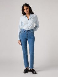 Levi's Dżinsy - Slim fit - w kolorze niebieskim rozmiar: W28/L32. Niebieskie jeansy damskie Levi's. Za 243.64 zł.