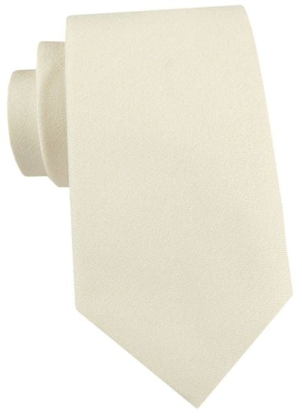 Męski Krawat Alties - Kolor Kremowy. Białe krawaty i muchy męskie Alties, bez wzorów, z tkaniny, eleganckie. Za 55.00 zł.