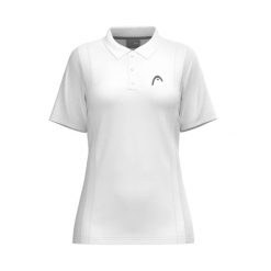 Damska koszulka polo Head Club 25 Tech. Białe bluzki damskie HEAD, xl, bez wzorów, eleganckie, bez kołnierzyka, bez ramiączek. W wyprzedaży za 189.00 zł.