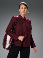 Torebka worek z imitacji skóry - bordowy. Czerwone torebki klasyczne damskie Sinsay, bez wzorów, ze skóry, bez dodatków. Za 59.99 zł.