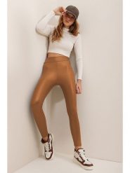 Trend Alacati Legginsy w kolorze jasnobrązowym rozmiar: M. Brązowe legginsy damskie Trend Alacati, m, bez wzorów. Za 74.81 zł.