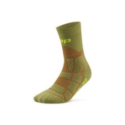 Damskie skarpety hikingowe kompresyjne do połowy łydki z maksymalną amortyzacją. Zielone skarpetki damskie CEP, bez wzorów. Za 114.00 zł.