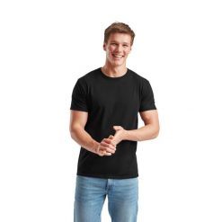 Czarna koszulka Fruit Of The Loom Iconic 150 T. Czarne t-shirty damskie Fruit of the Loom, m, bez wzorów, z bawełny, bez kołnierzyka. Za 124.99 zł.
