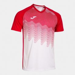 Koszulka z dekoltem w szpic Joma Tiger VI. Białe t-shirty sportowe męskie Joma, l, z meshu, bez ramiączek, do piłki nożnej. Za 245.00 zł.