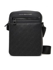 Tommy Hilfiger Saszetka Th Monogram Mini Reporter AM0AM13836 Czarny. Czarne saszetki męskie Tommy Hilfiger, ze skóry. Za 249.99 zł.