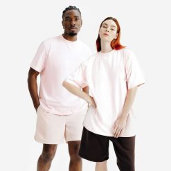 Koszulka unisex Graph Elementals. Czerwone t-shirty damskie Decathlon, xs, bez wzorów, z bawełny, bez kołnierzyka. Za 89.99 zł.