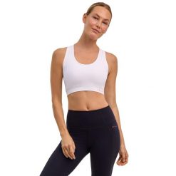 Biustonosz Falke Madison. Białe biustonosze sportowe damskie Falke, bez wzorów, z materiału. Za 289.00 zł.