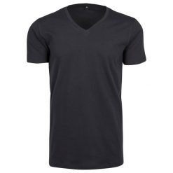 Lekka Koszulka Unisex Dla Dorosłych Z Dekoltem W Szpic. Białe bluzki damskie BUILD YOUR BRAND, l, bez wzorów, sportowe, bez kołnierzyka, bez ramiączek. Za 54.99 zł.