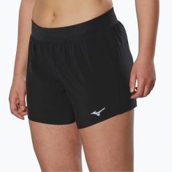Spodenki do biegania damskie Mizuno Alpha 4.5". Czarne szorty damskie Mizuno, bez wzorów, z elastanu. Za 99.99 zł.