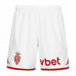 Szorty AS Monaco Kombat Ryder Pro 2023/24. Białe szorty męskie Kappa, bez kołnierzyka. Za 263.00 zł.