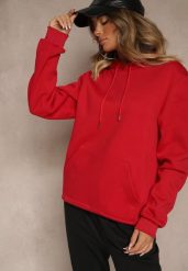 Czerwona Bluza z Kapturem Ozdobiona Ściągaczami Invila. Czerwone bluzy z kapturem damskie Renee, l. Za 59.99 zł.