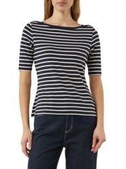 Comma Koszulka Kobiety wiskoza niebieski, 42. Niebieskie t-shirty damskie Comma, bez wzorów, z dzianiny, bez kołnierzyka. Za 199.95 zł.