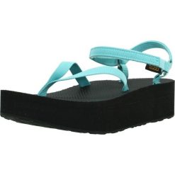 Sandały TEVA W FLATFORM SLIM Niebieski. Niebieskie sandały damskie Teva, bez wzorów, z tkaniny, bez obcasa. Za 280.99 zł.