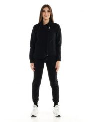 Bluza z zamek błyskawiczny na co dzień na siłownię. Czarne bluzy bez kaptura damskie LEONE 1947 APPAREL, s, z dresówki. Za 252.56 zł.