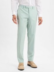 Finshley & Harding spodnie garniturowe - Kalifornia Mężczyźni Slim Fit zielony, 46. Zielone spodnie wizytowe męskie Finshley & Harding, z syntetyku. Za 299.95 zł.