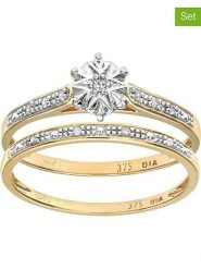 Diamant Exquis Złote pierścionki (2 szt.) z diamentami rozmiar: 56. Żółte pierścionki damskie Diamant Exquis, z diamentem, złote. Za 1,370.68 zł.