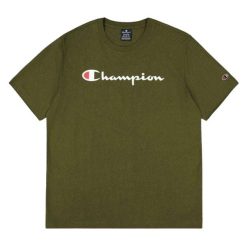 T-shirt Męski Logo. Zielone t-shirty męskie CHAMPION, m, bez wzorów, bez kołnierzyka. Za 143.99 zł.