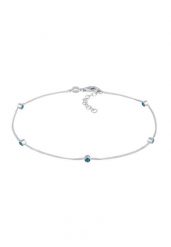 Elli Damska bransoletka na kostkę Modern Simple z kryształkami ze srebra próby 925 sterling silver Biżuteria dla stóp 1 ct Damski. Szara bransoletki damskie Elli, srebrne. Za 208.99 zł.