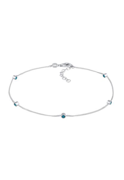 Elli Damska bransoletka na kostkę Modern Simple z kryształkami ze srebra próby 925 sterling silver Biżuteria dla stóp 1 ct Damski. Szara bransoletki damskie Elli, srebrne. Za 208.99 zł.