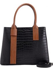 Mia Tomazzi Skórzana torebka "Monviso" w kolorze czarno-jasnobrązowym - 33 x 25 x 14 cm rozmiar: onesize. Brązowe torebki klasyczne damskie Mia Tomazzi, bez wzorów, z materiału, bez dodatków. Za 347.99 zł.