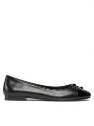 Tory Burch Baleriny Cap-Toe Ballet 154511 Czarny. Czarne baleriny damskie Tory Burch, bez wzorów, ze skóry, bez obcasa. Za 949.99 zł.