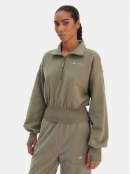 Adidas Bluza JM1101 Zielony Loose Fit. Zielone bluzy bez kaptura damskie Adidas, xs, z bawełny. Za 319.99 zł.