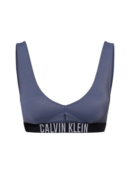 Calvin Klein stanik bikini - bralette Kobiety niebieski|szary, L. Niebieskie bikini damskie CALVIN KLEIN, bez wzorów. Za 279.95 zł.