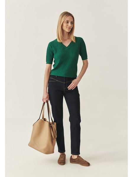 TATUUM Sweter w kolorze zielonym rozmiar: S. Zielone swetry klasyczne damskie Tatuum, s, prążkowane, bez kołnierzyka. Za 91.56 zł.