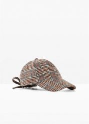 Czapka z daszkiem i kokardką. Brązowe czapki z daszkiem damskie bonprix, bez wzorów. Za 74.99 zł.