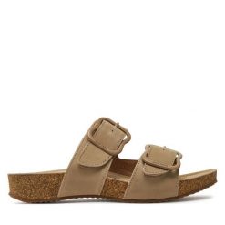 Sandały Josef Seibel. Brązowe sandały damskie Josef Seibel, bez wzorów, bez obcasa, na płaskiej podeszwie. Za 279.99 zł.